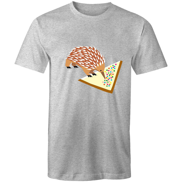 ECHIDNA LOVES FAIRY BREAD - GREY MENS TEE