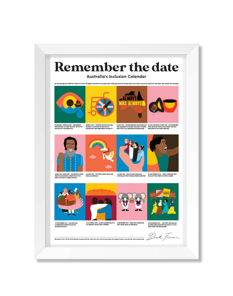 REMEMBER THE DATE - AUSTRALIA'S INCLUSION CALENDAR PRINT