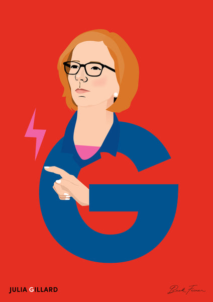 Julia Gillard A2 Framed Print