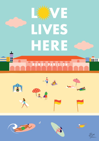 LOVE LIVES HERE A3 PRINT - DISPATCHED 15TH OF JAN