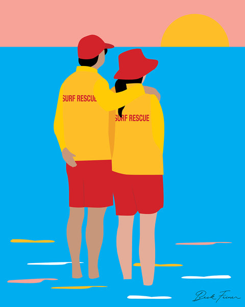 SURF RESCUE LOVE A3 PRINT - DISPATCHED 15TH OF JAN