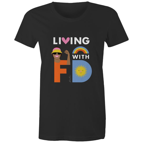 LIVING WITH AD WOMENS TSHIRT
